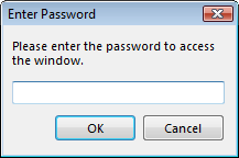 Enter Password prompt