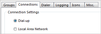 Dial-up connection